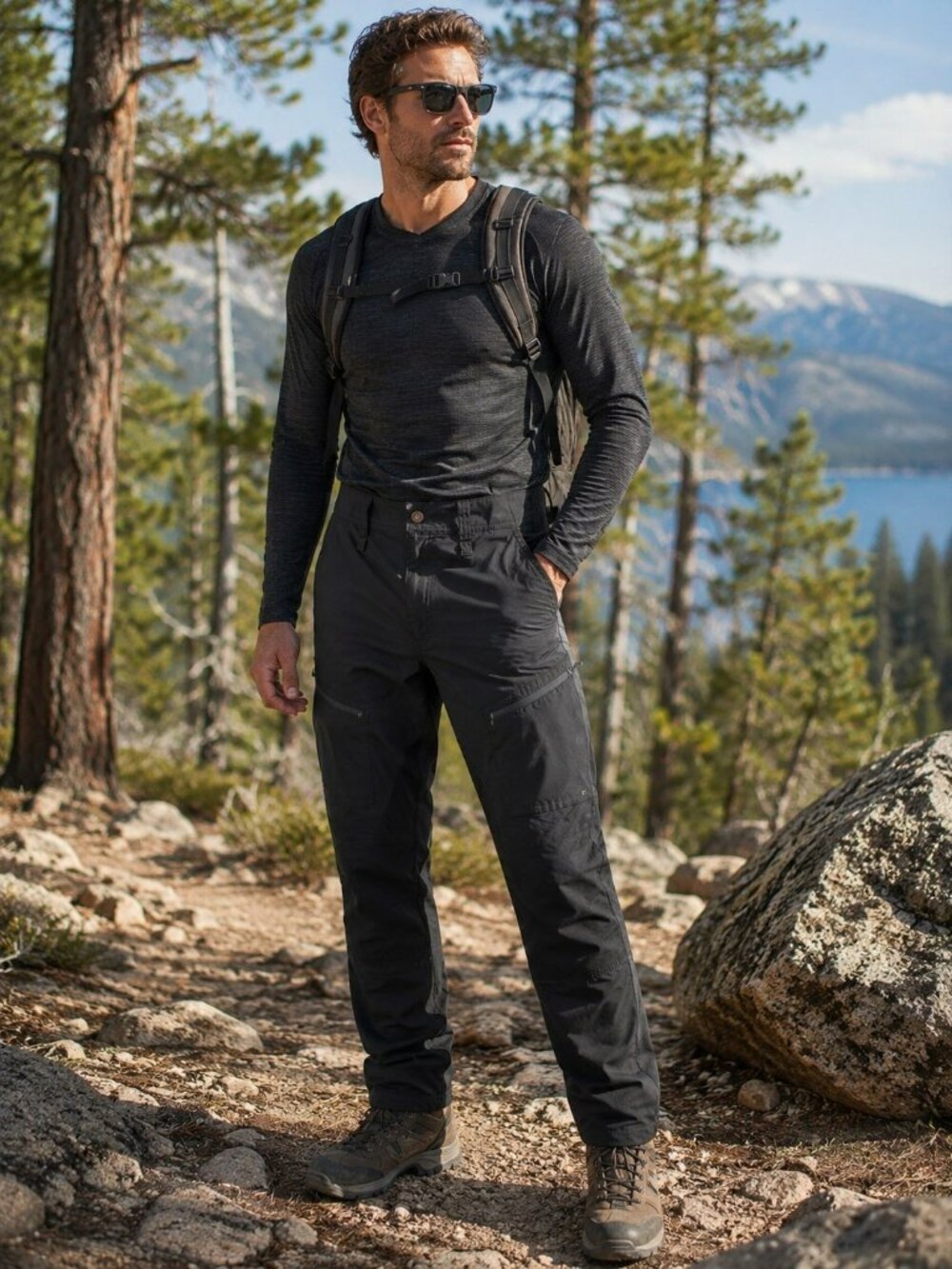 Fjallraven Abisko Lite G-1000 Trekking Trousers Men 33-34 Black